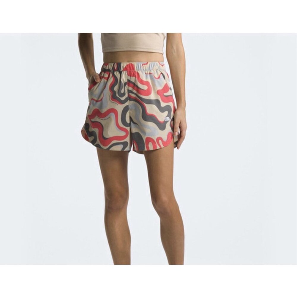 The North Face Class V Pathfinder Shorts  Gravel Wavy Lines Print size XL NWT
